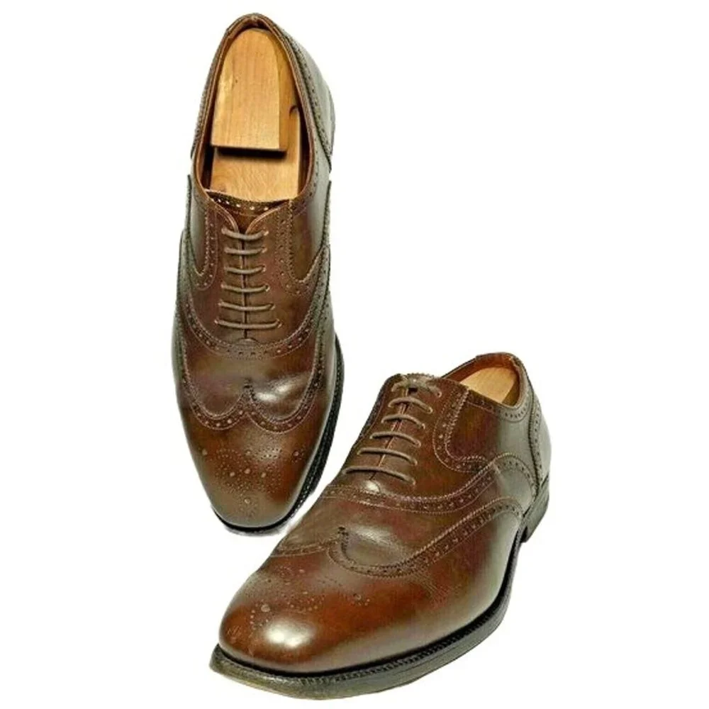 Vintage Church's Famous English Shoes Custom Brown Leather Dress Oxford Mens 11 - Picture 2 of 8